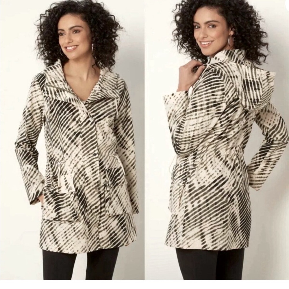 NWOT Soft Surroundings Go Lively Shibori Anorak Coat Jacket